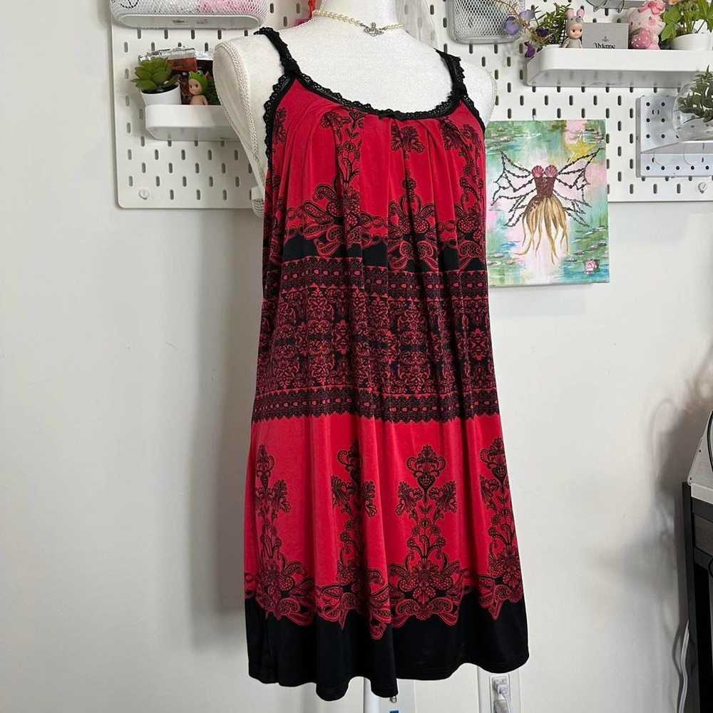 whimsygoth vampire black lace red dress